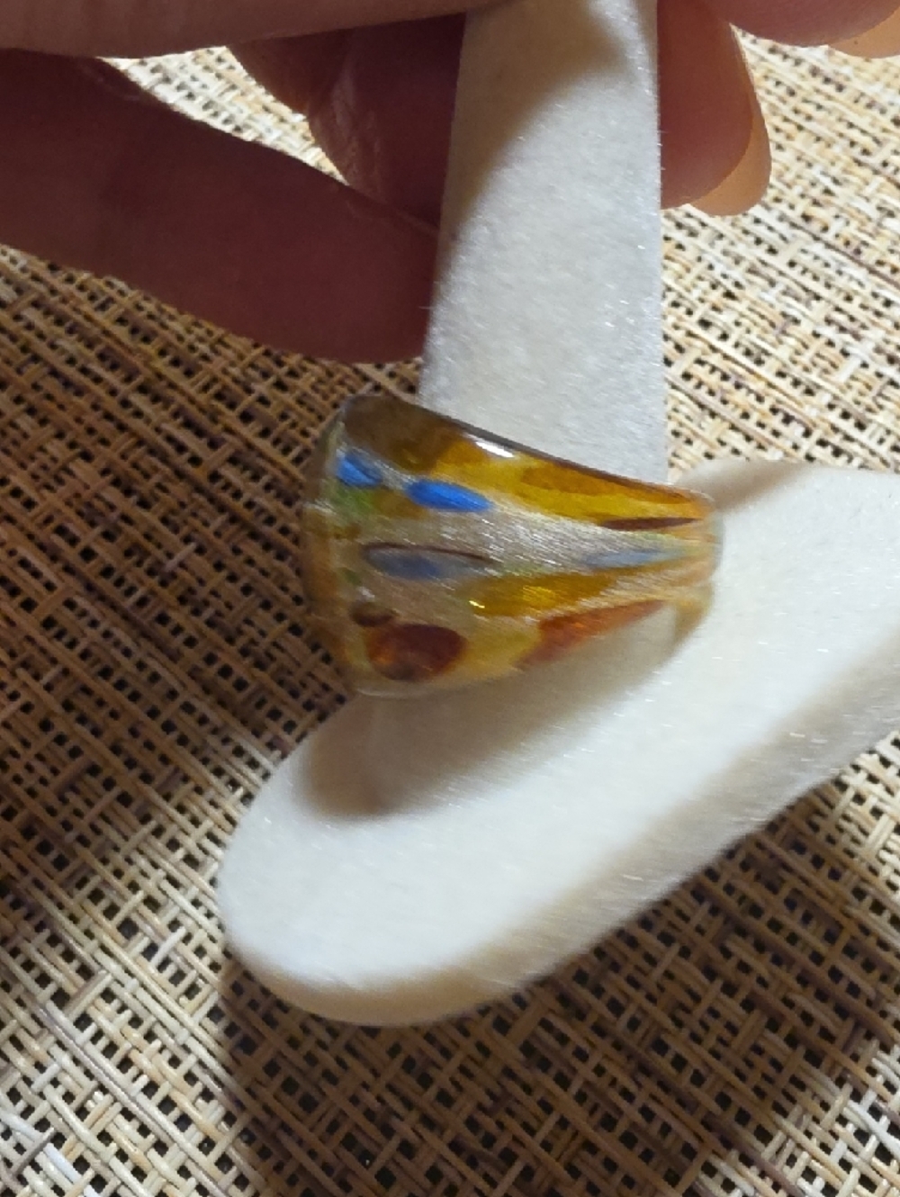 Multicolor Glass Dome Statement Ring - Women Jewelry - Picture 8 of 12